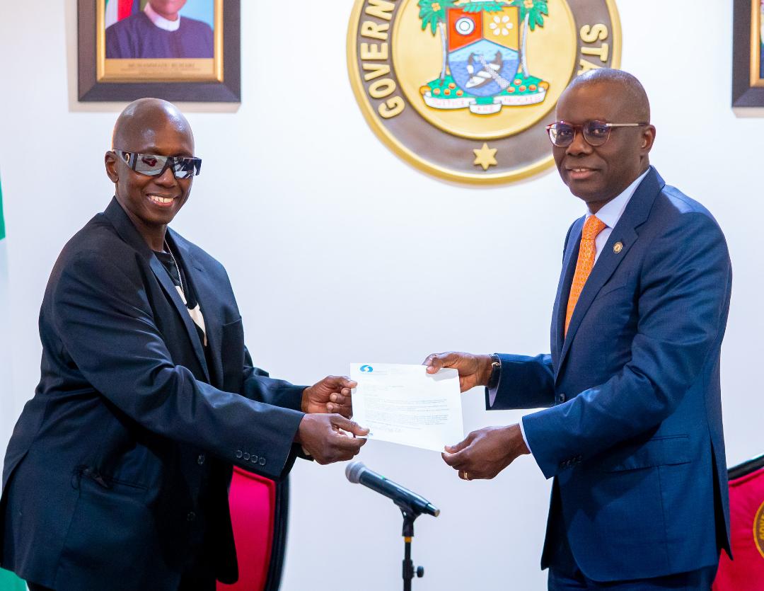 PICTURES: GOV. SANWO-OLU RECEIVES FORMAL LETTER OF AWARD AS “SILVERBIRD